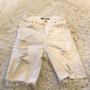 Topshop Jamie white shorts